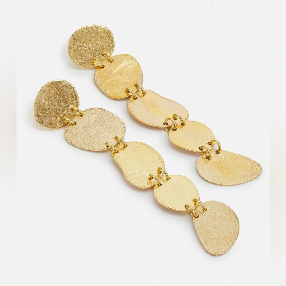 🌺🎉HP🎉🌺 NWT Cult Gaia Nidia Gold Earrings - Picture 12 of 16